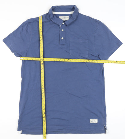 Rupert & Buckley Men’s Blue Cotton Polo Shirt L Short Sleeve