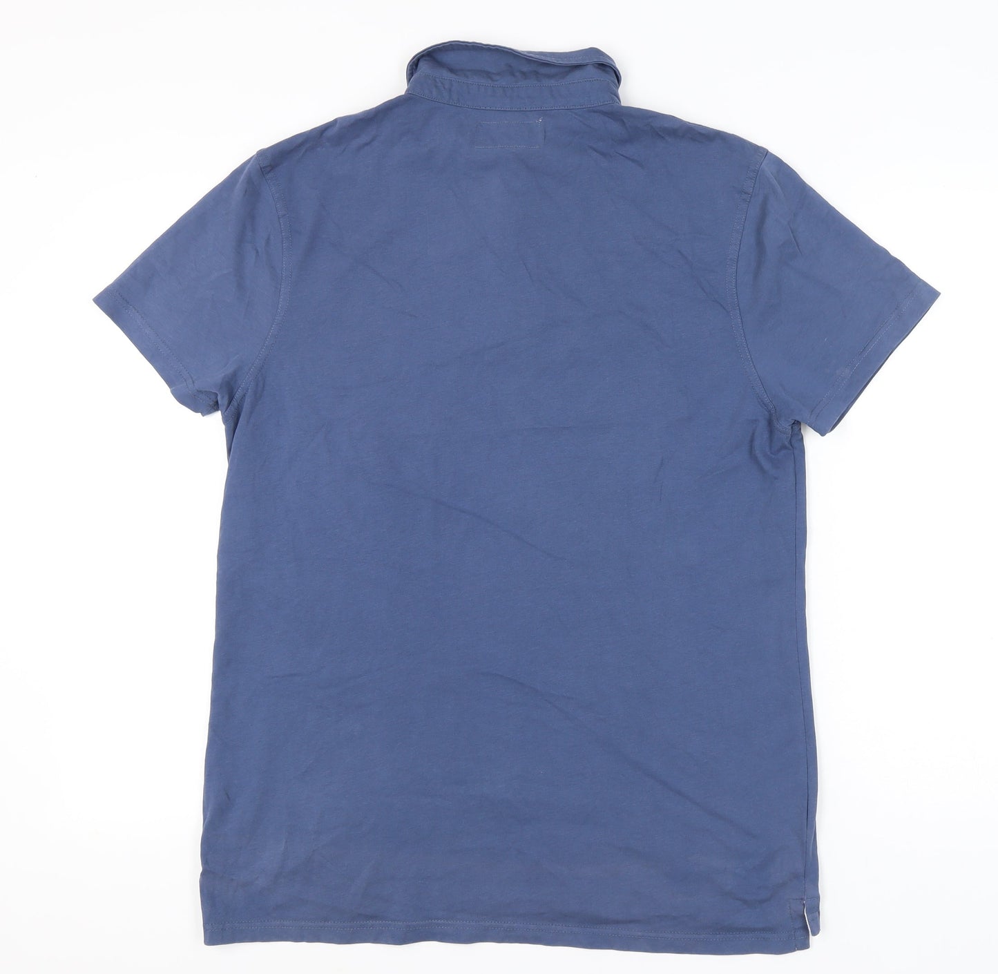 Rupert & Buckley Men’s Blue Cotton Polo Shirt L Short Sleeve