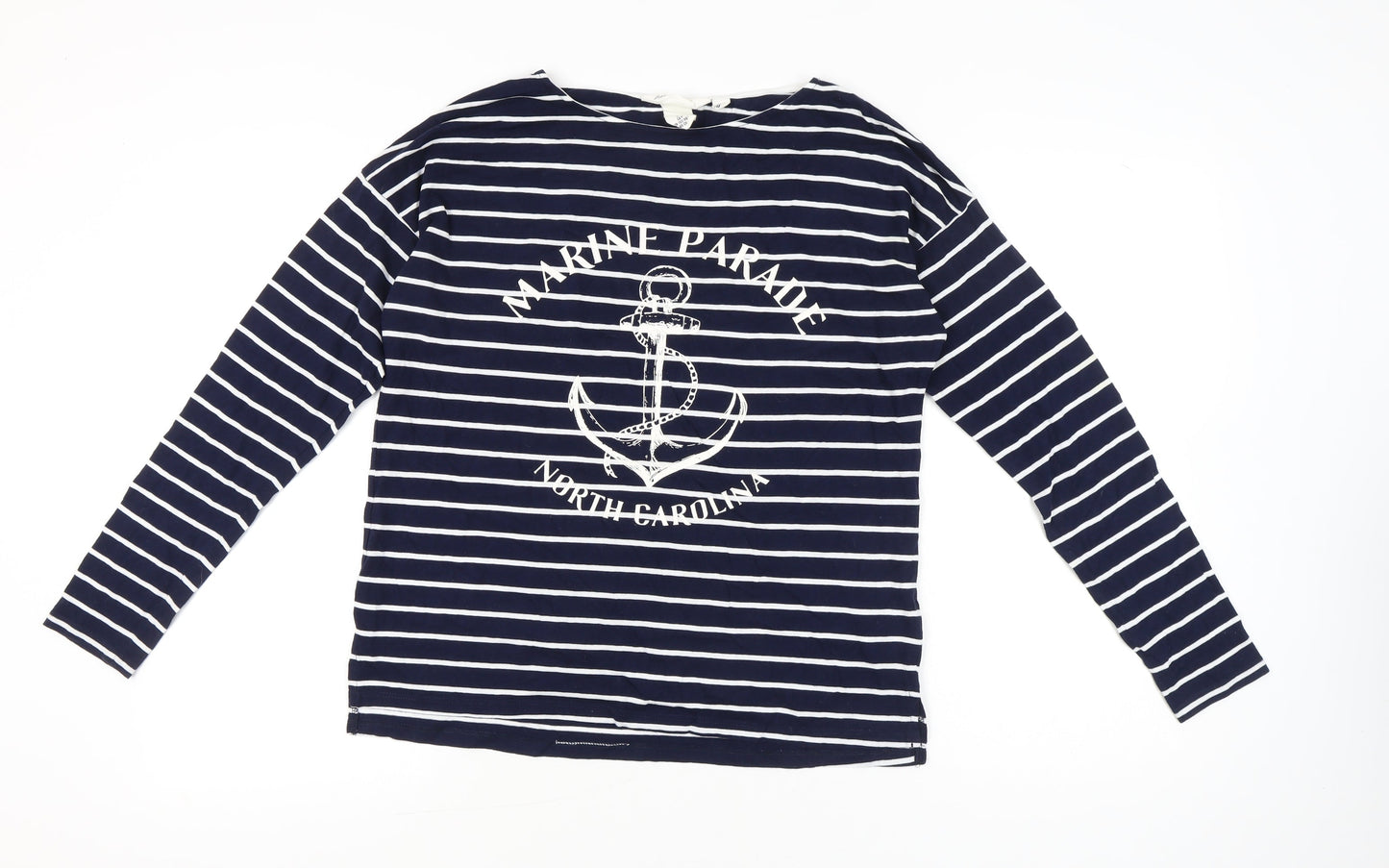 Womens UK Size S H&M Blue Basic T-Shirt