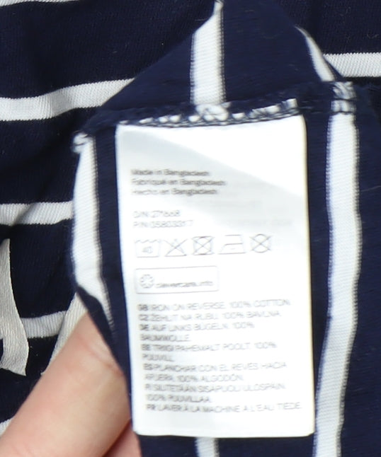 Womens UK Size S H&M Blue Basic T-Shirt