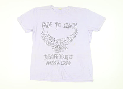 Womens UK Size M River Island Purple Basic T-Shirt