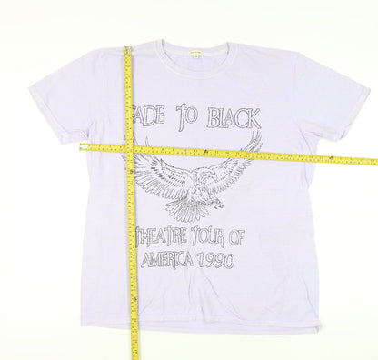 Womens UK Size M River Island Purple Basic T-Shirt