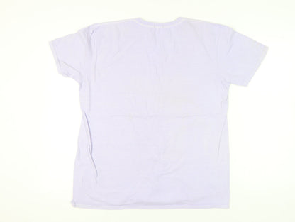 Womens UK Size M River Island Purple Basic T-Shirt