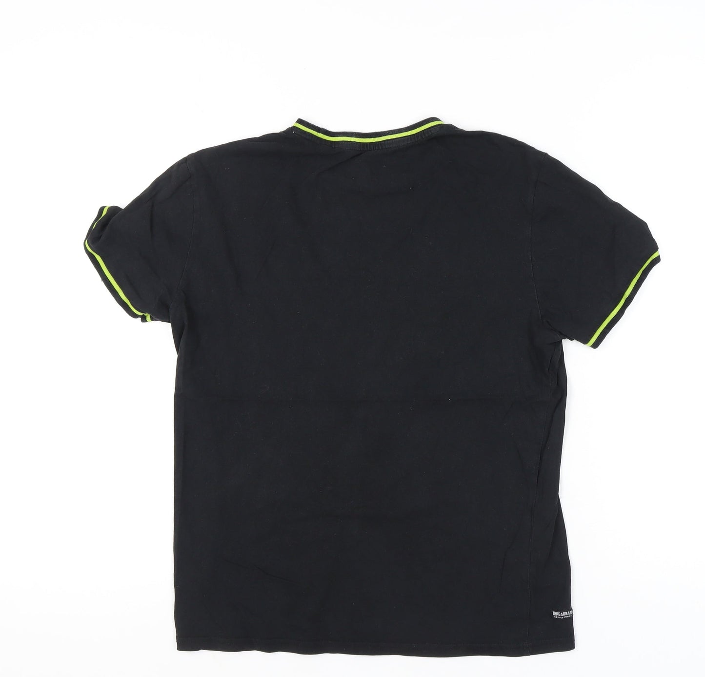 Threadbare Men’s Black S Crew Neck Short Sleeve T-Shirt