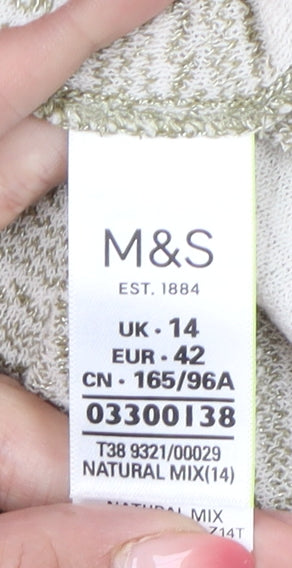 Womens UK Size 14 Marks and Spencer Grey Basic T-Shirt
