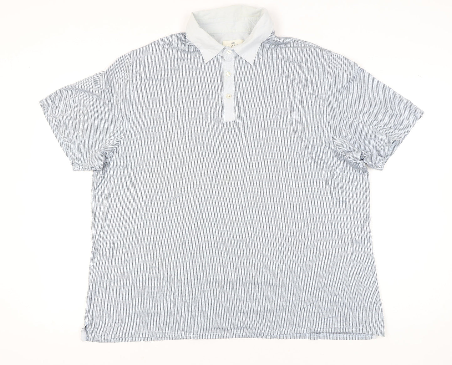 Marks and Spencer Men’s Blue 2XL Cotton Short Sleeve Polo Shirt