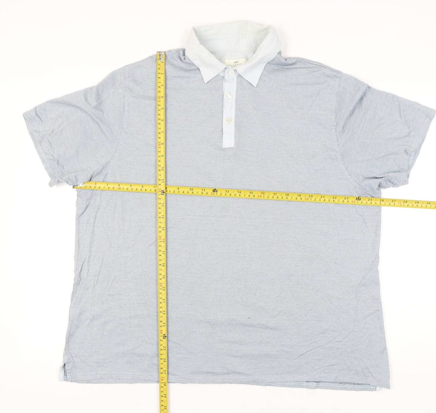 Marks and Spencer Men’s Blue 2XL Cotton Short Sleeve Polo Shirt