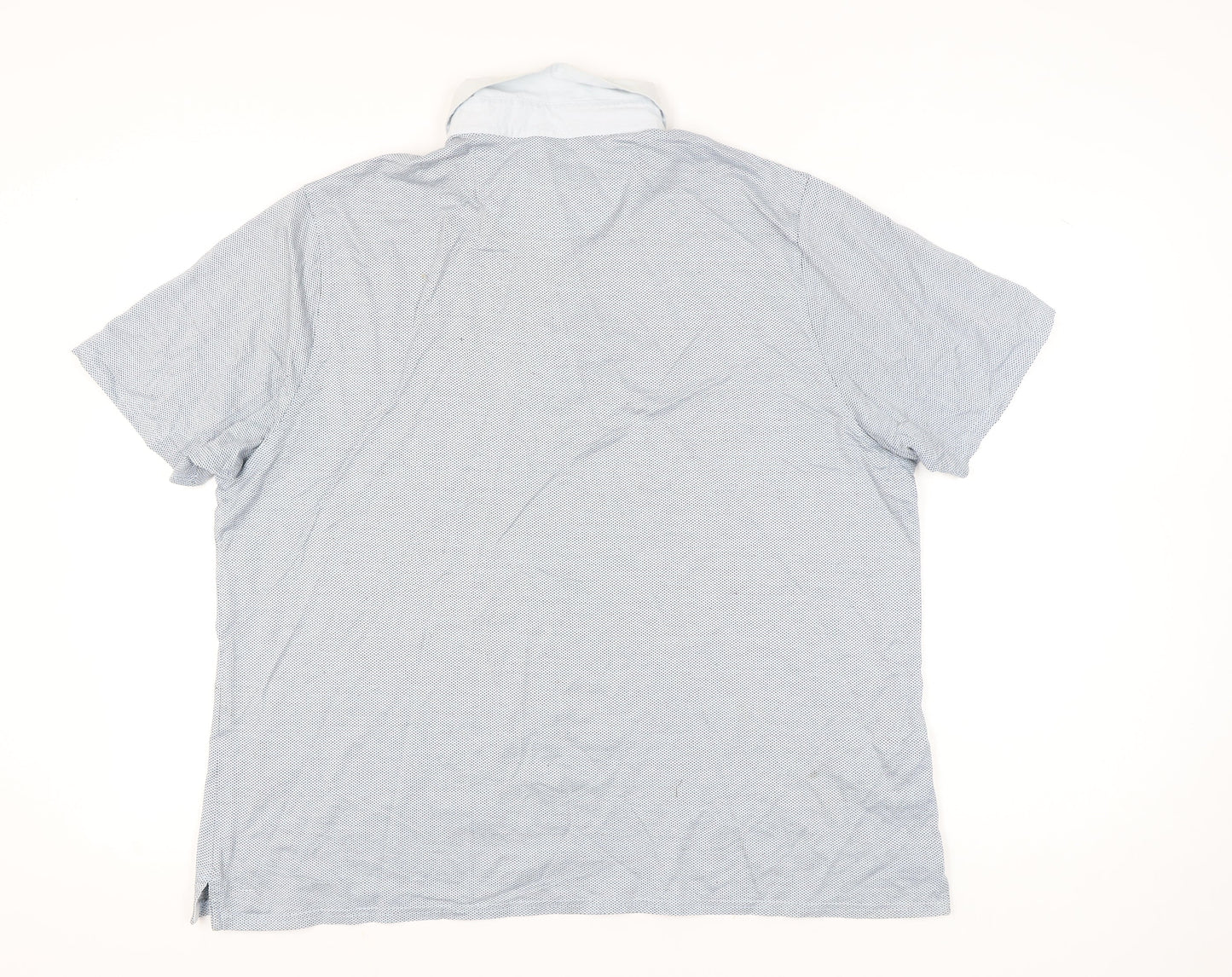 Marks and Spencer Men’s Blue 2XL Cotton Short Sleeve Polo Shirt