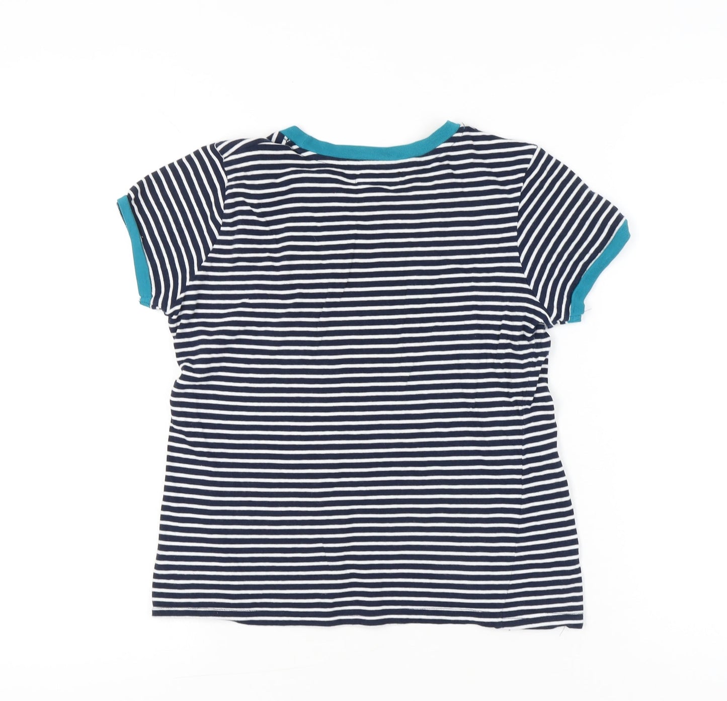 Womens UK Size XS Brave Soul Blue Basic T-Shirt