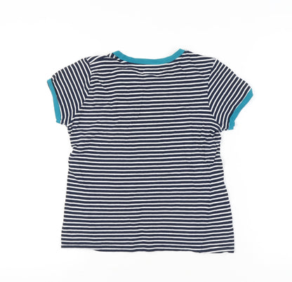 Womens UK Size XS Brave Soul Blue Basic T-Shirt