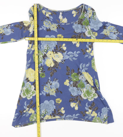 Womens UK Size 10 NEXT Blue Tunic T-Shirt