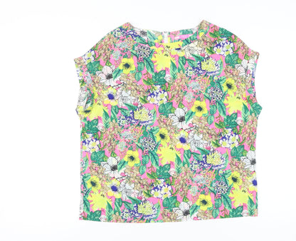 Womens UK Size 14 NEXT Multicoloured Tunic Blouse