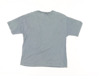 Zara Girls Grey Graphic Print T-Shirt Size 7 Years Short Sleeve Cotton