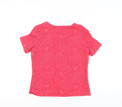 Womens UK Size 12 Honor Millburn Pink Basic T-Shirt