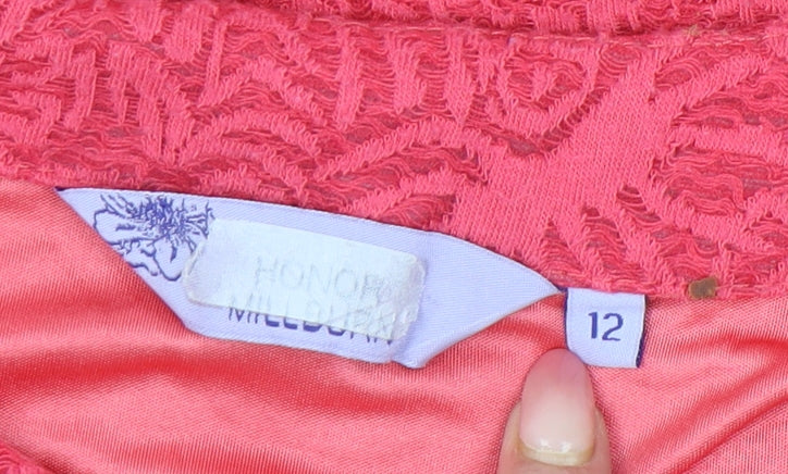 Womens UK Size 12 Honor Millburn Pink Basic T-Shirt