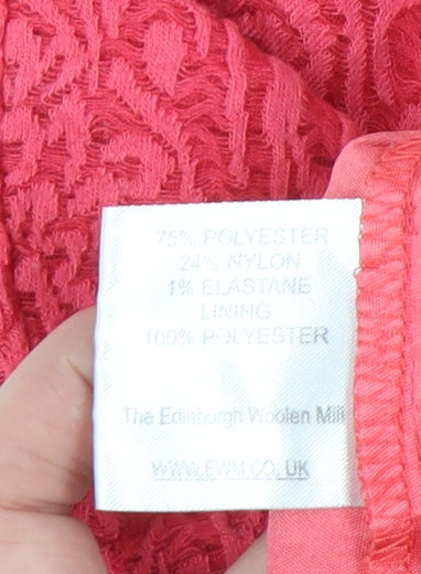 Womens UK Size 12 Honor Millburn Pink Basic T-Shirt