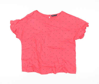 Womens UK Size 12 Marks and Spencer Pink Basic Blouse
