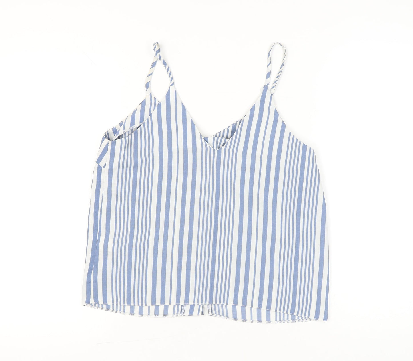 New Look Women Blue White Striped Camisole Tank Top UK 10