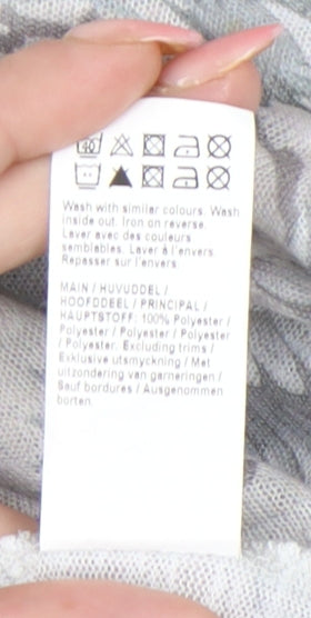 River Island Men’s Beige M Crane Print Graphic T-Shirt Short Sleeve