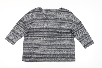 Womens UK Size 18 Marks and Spencer Grey Tunic Blouse
