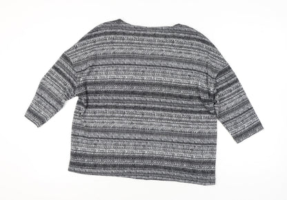 Womens UK Size 18 Marks and Spencer Grey Tunic Blouse