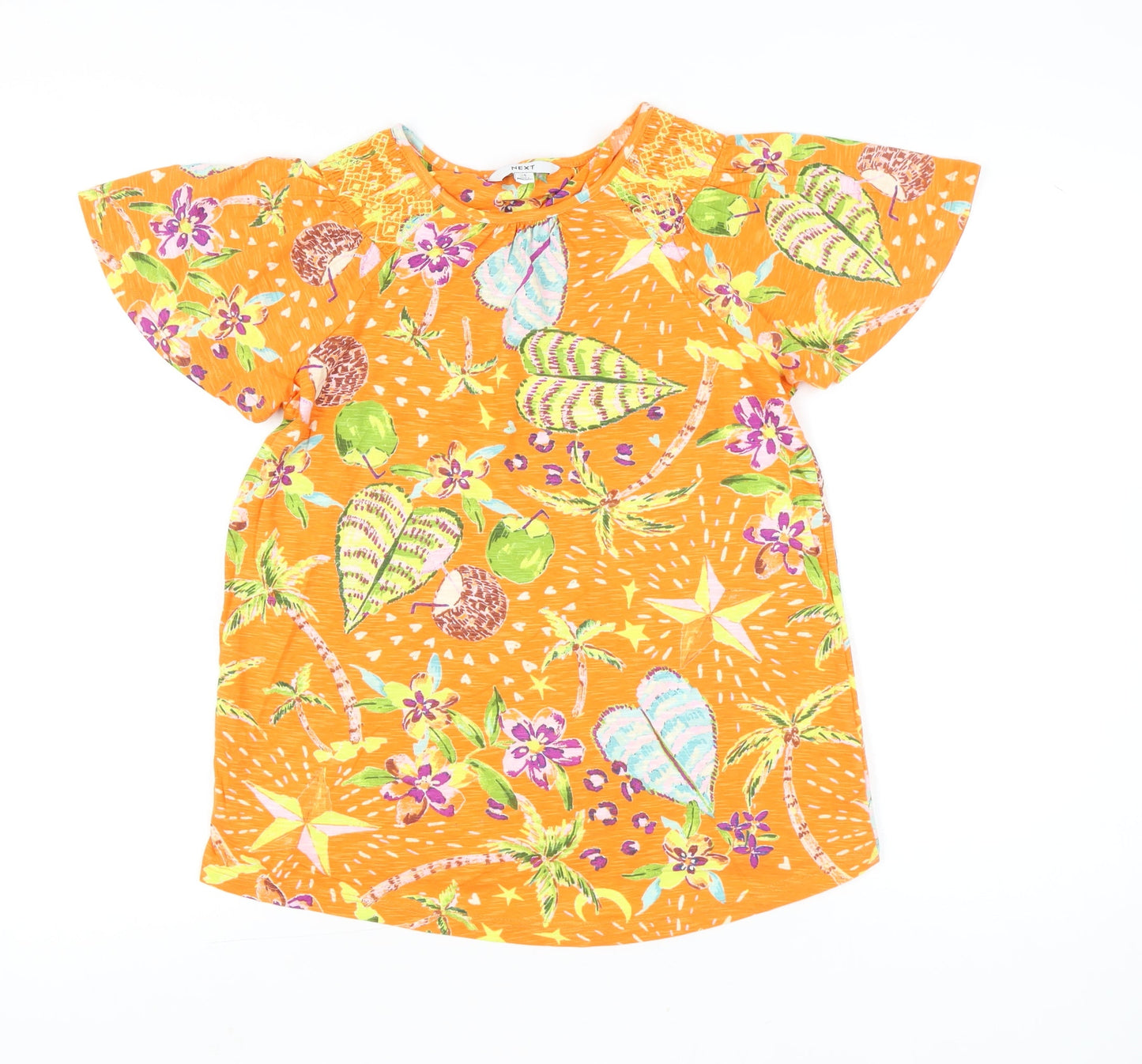 Womens UK Size 6 NEXT Orange Basic T-Shirt
