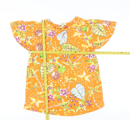 Womens UK Size 6 NEXT Orange Basic T-Shirt