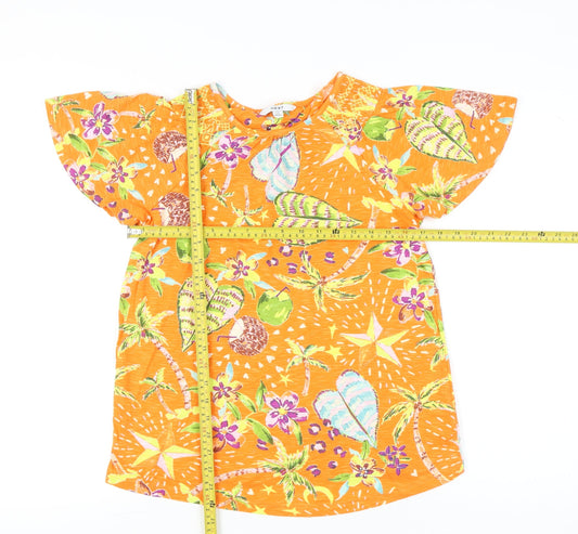 Womens UK Size 6 NEXT Orange Basic T-Shirt