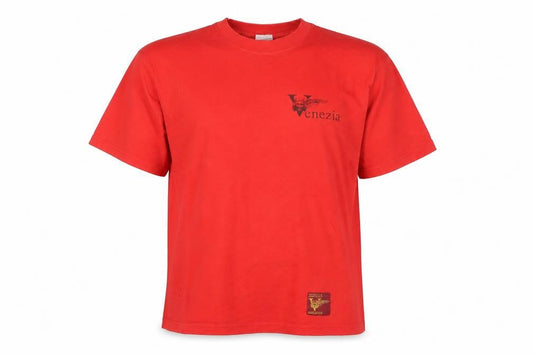 Venezia Men’s Red L T-Shirt Crew Neck Italian Logo Vintage