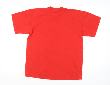 Venezia Men’s Red L T-Shirt Crew Neck Italian Logo Vintage