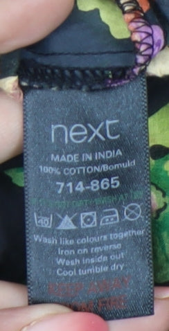 Next Women’s Multicoloured Floral Jumpsuit Size 10 Cotton Summer