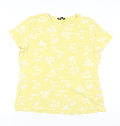 Womens UK Size 20 Marks and Spencer Yellow Basic T-Shirt