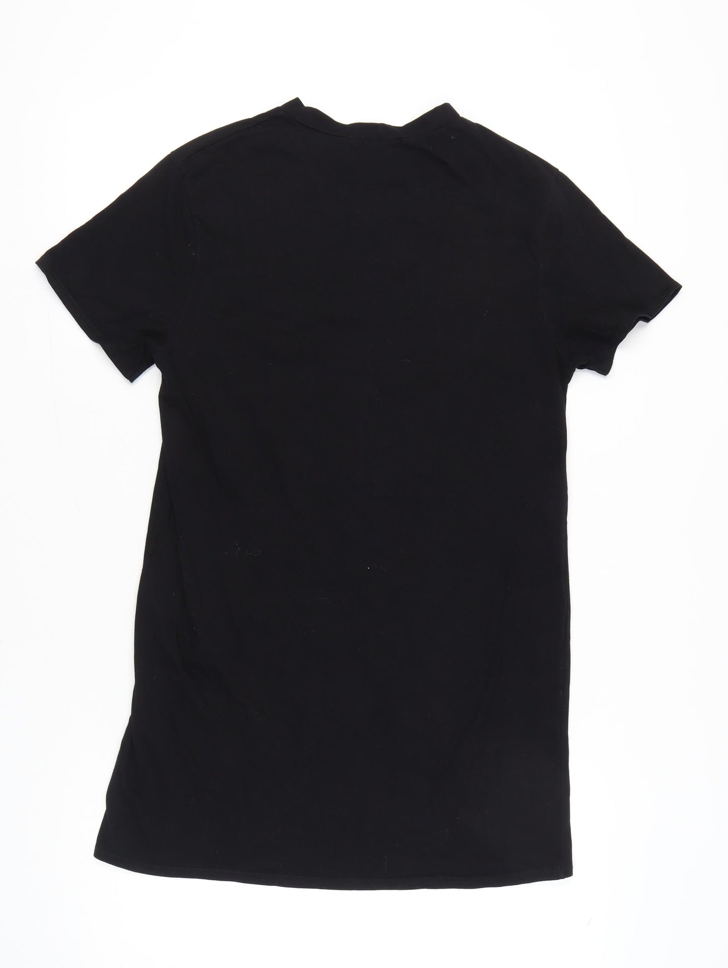 PrettyLittleThing Women's Black Size 8 Short Sleeve Cotton T-Shirt