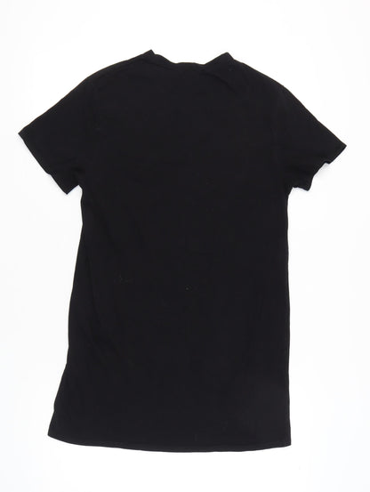 PrettyLittleThing Women's Black Size 8 Short Sleeve Cotton T-Shirt