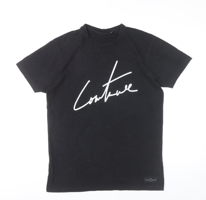 The Couture Club Men's Black S Slim Fit Graphic Logo T-Shirt
