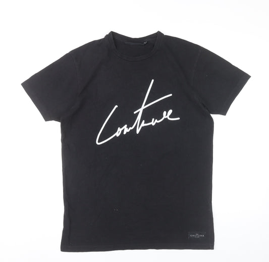 The Couture Club Men's Black S Slim Fit Graphic Logo T-Shirt