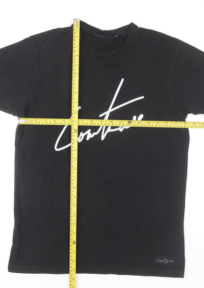 The Couture Club Men's Black S Slim Fit Graphic Logo T-Shirt