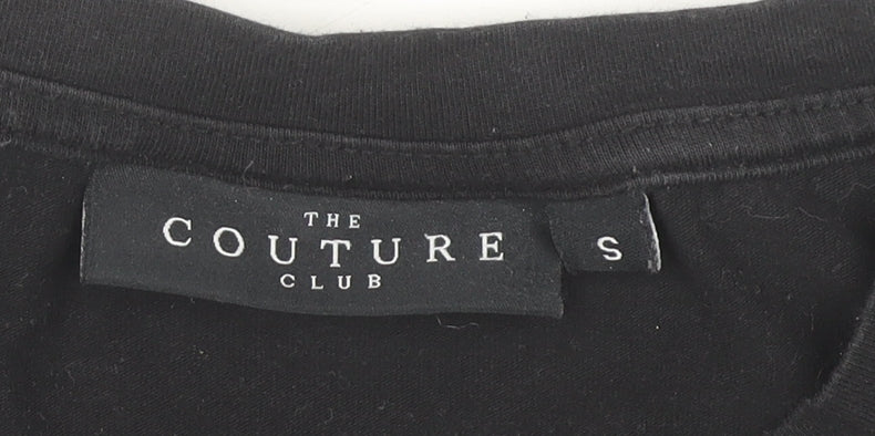 The Couture Club Men's Black S Slim Fit Graphic Logo T-Shirt