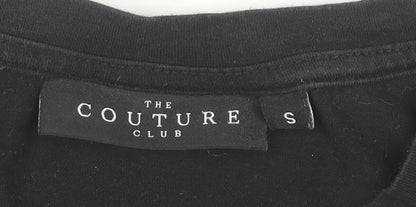 The Couture Club Men's Black S Slim Fit Graphic Logo T-Shirt