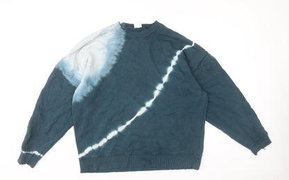 Zara Men’s Multicoloured Tie Dye Sweatshirt XL Pullover Crew Neck