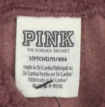 Victoria's Secret PINK Womens Brown Hoodie Pullover Size S Cotton Blend