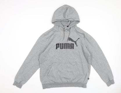 Mens UK Size M PUMA Grey Pullover Hoodie