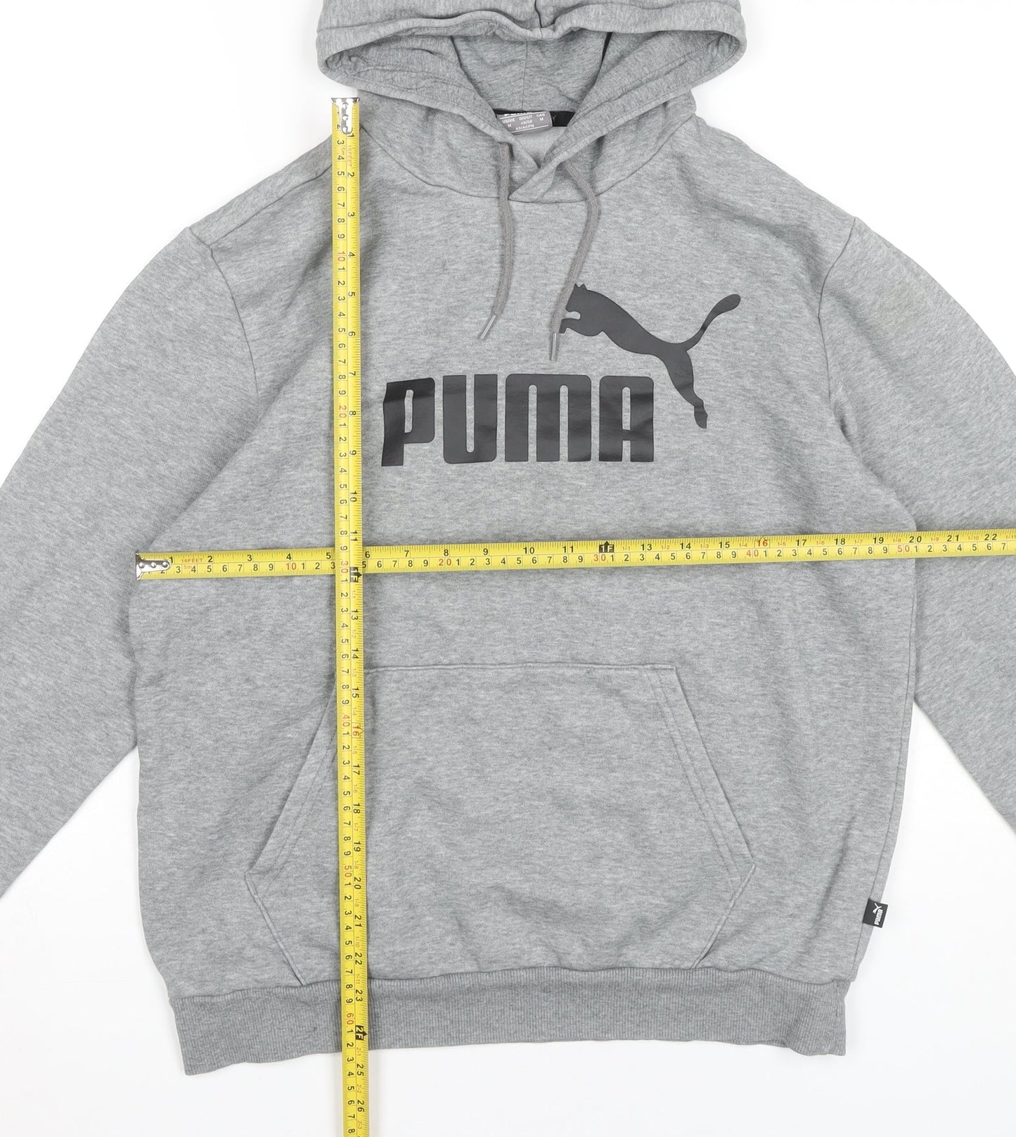 Mens UK Size M PUMA Grey Pullover Hoodie