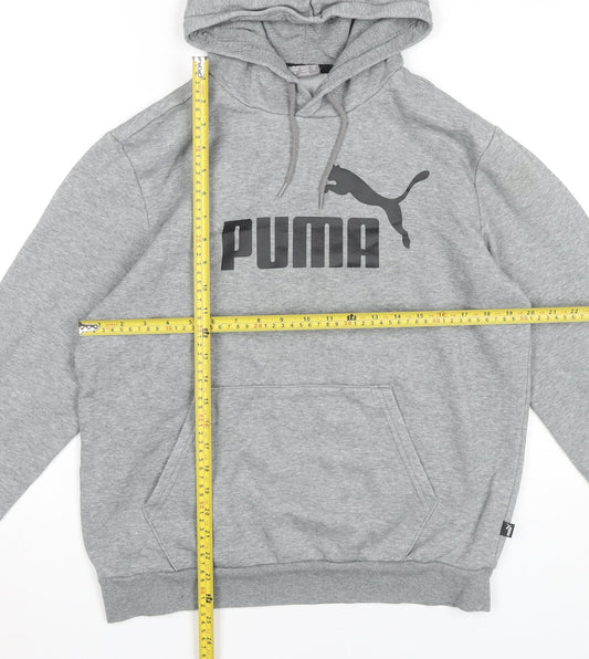 Mens UK Size M PUMA Grey Pullover Hoodie