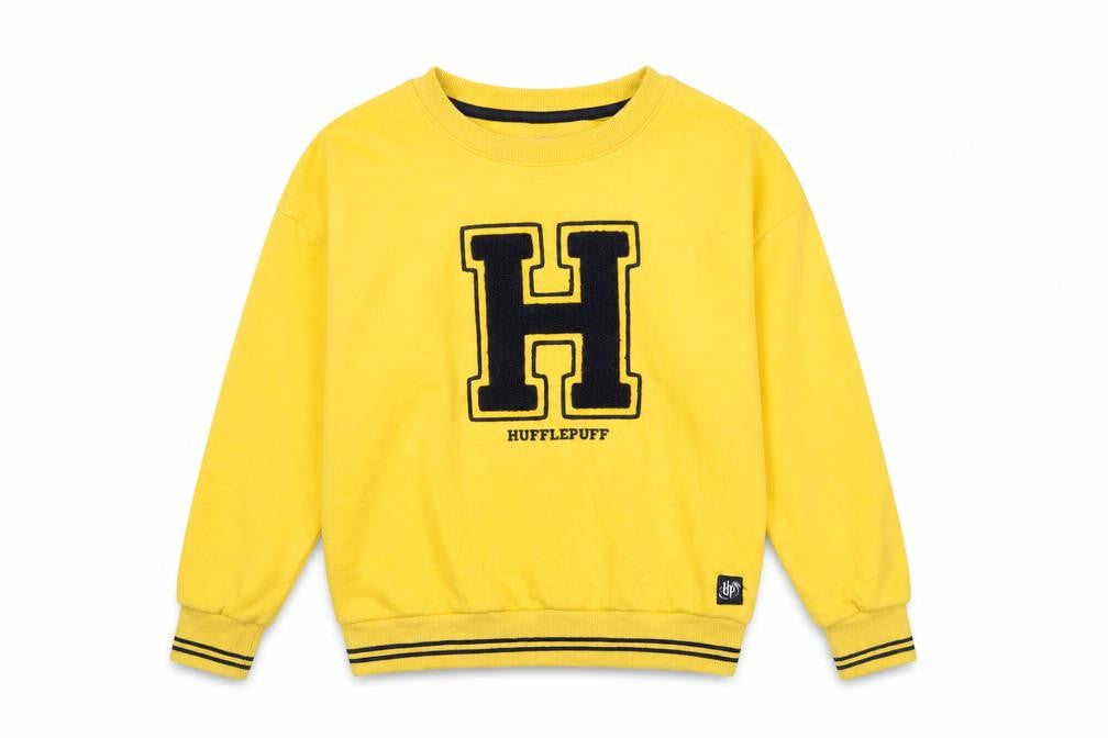 Harry Potter Boys Yellow Hufflepuff Sweatshirt 10-11Y Crew Neck Pullover