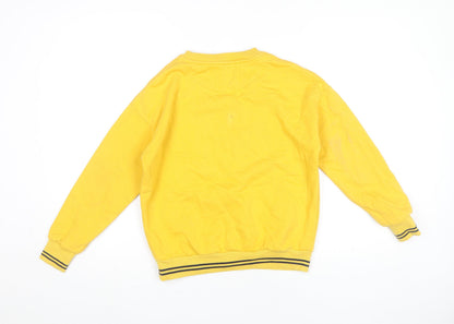 Harry Potter Boys Yellow Hufflepuff Sweatshirt 10-11Y Crew Neck Pullover