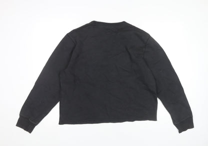 GAP Womens Black Logo Pullover Sweatshirt Size L Casual Long Sleeve