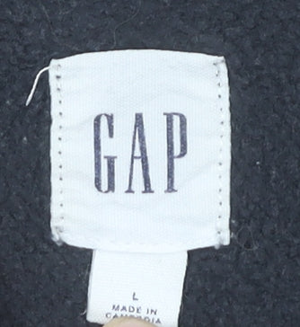 GAP Womens Black Logo Pullover Sweatshirt Size L Casual Long Sleeve