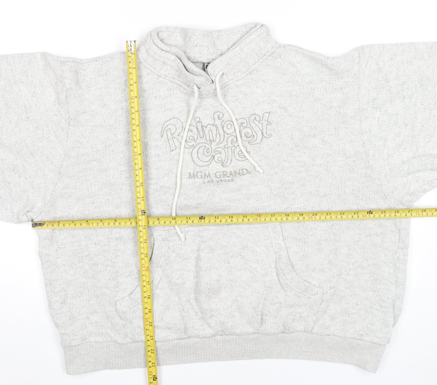 Rainforest Cafe Women’s Grey Pullover Hoodie Sweatshirt Size L