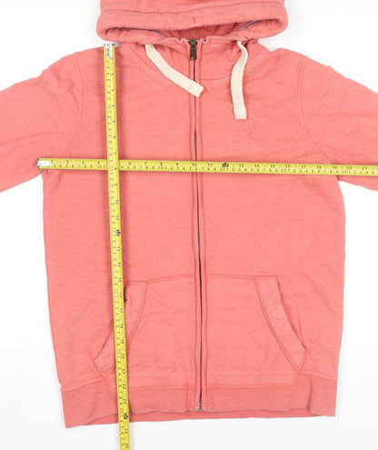 Womens UK Size 10 Fat Face Pink Full Zip Hoodie